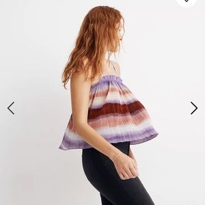 Madewell Texture & Thread Micropleat Tank Top in Ombré Rainbow XS
